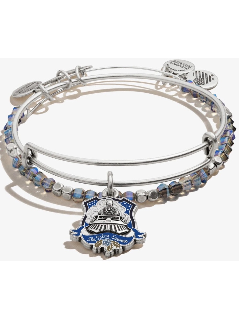 Alex and Ani The Polar Express™ Train Charm Bangle + Beaded Bangle, Set of 2